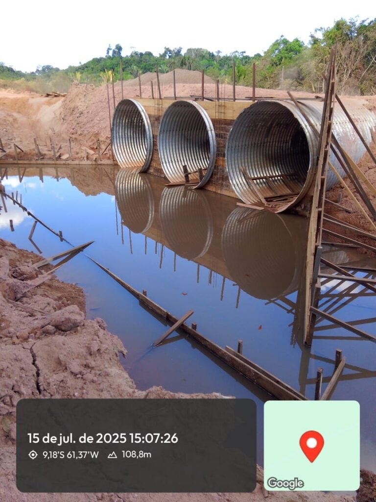 Pontos de instalação dos Tubos Armânicos Rodovia MT-206