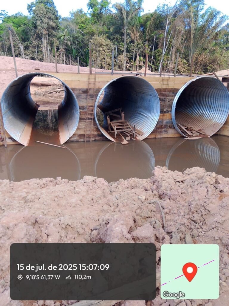 Pontos de instalação dos Tubos Armânicos Rodovia MT-206