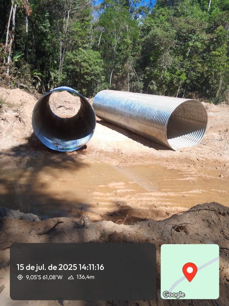 Pontos de instalação dos Tubos Armânicos Rodovia MT-206