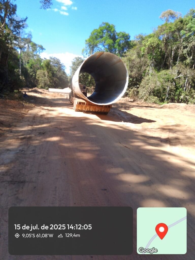 Pontos de instalação dos Tubos Armânicos Rodovia MT-206