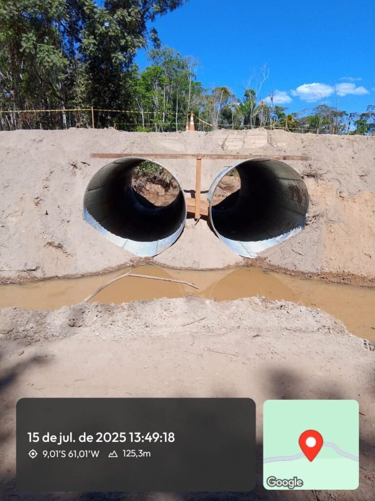 Pontos de instalação dos Tubos Armânicos Rodovia MT-206