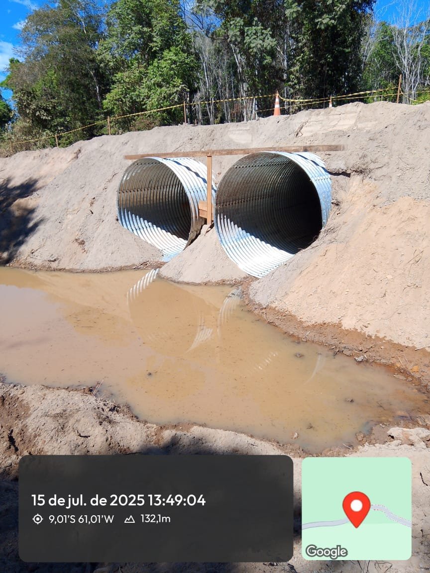 Pontos de instalação dos Tubos Armânicos Rodovia MT-206