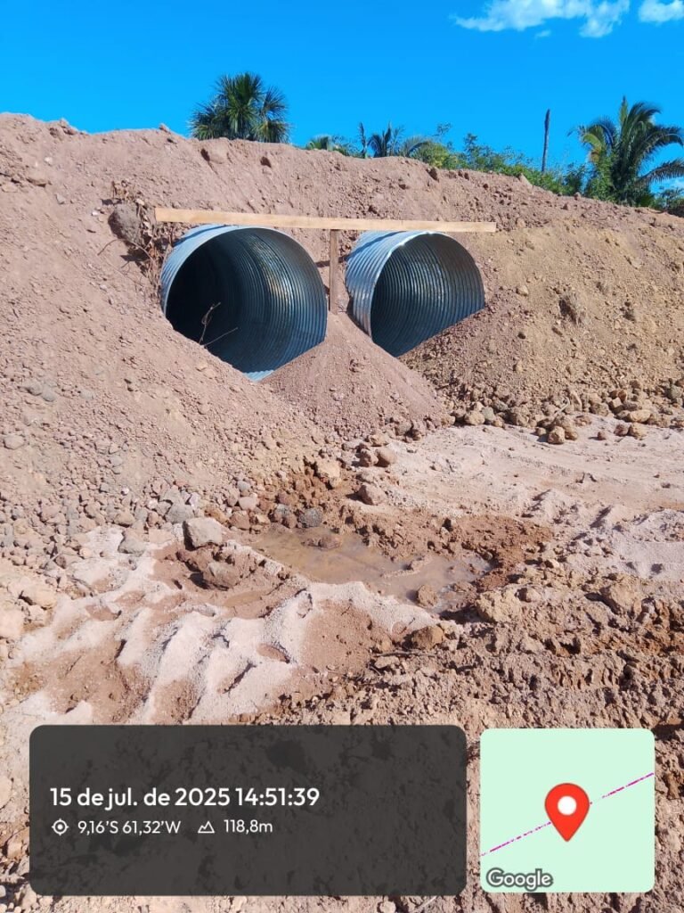 Pontos de instalação dos Tubos Armânicos Rodovia MT-206