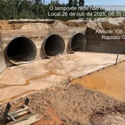 Concretagem nas bocas de alas dos Tubos Armânicos