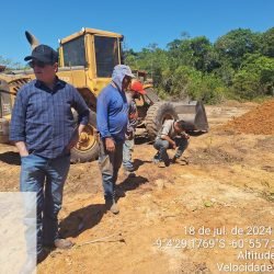 Presidente da Associação, Joacir Alves, acompanha Manutenção da MT-206