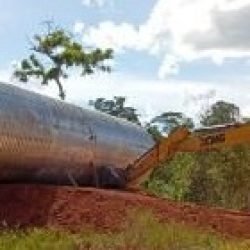 instalação de tubos Armânicos metálicos na rodovia MT-206